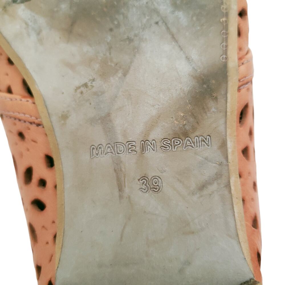 SIXTYSEVEN Kelly perforated laser cut leather boots booties in apricot Size 39 - Picture 5 of 8